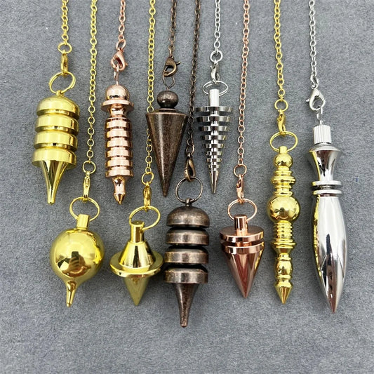 Cone 100% Copper Brass Pendulum โ Professional Divination & Reiki Healing Tool