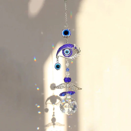 Butterfly Devil's Eye Crystal Pendant โ 1-Piece Garden & Outdoor Family Decoration