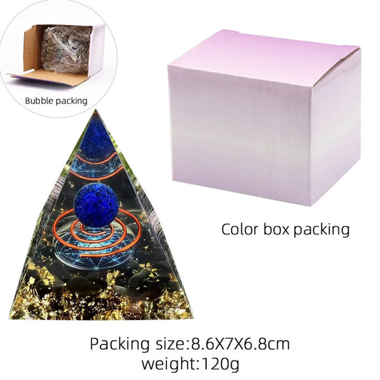 6cm Energy Orgonite Pyramid โ Natural Amethyst Healing Crystal with Reiki & Chakra Properties