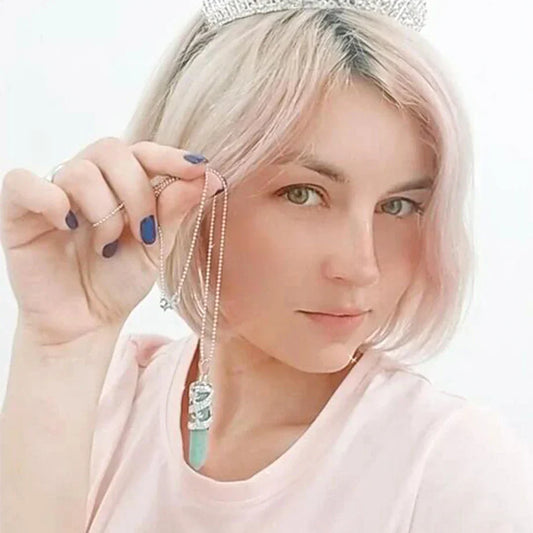 Dragon Crystal Necklace โ Hexagonal Natural Stone Pendant for Women &Men